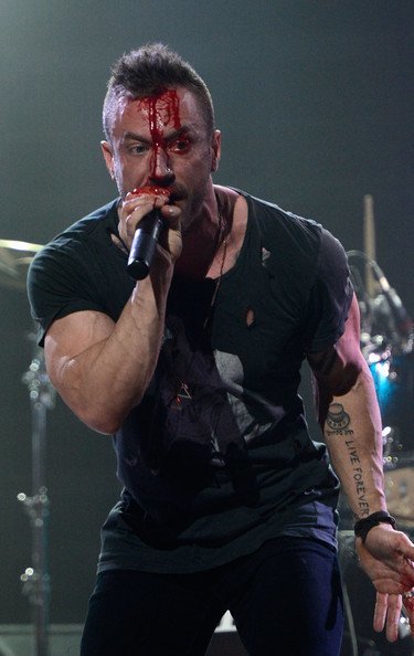 Greg Bloodied At The Golden Gods Award Show. 